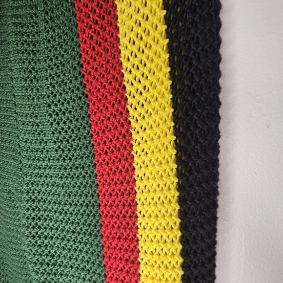 Summer Vacation Beach Cover-up Rasta Inspired Knit Women’s Pants Size XL - Picture 5 of 5